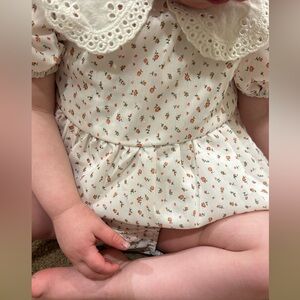 Floral Print Baby Romper